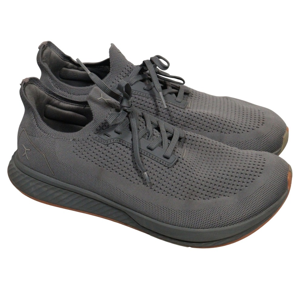 Flux Footwear Adapt Runner Shoes Barefoot Zero Drop Knit Grey Men 12